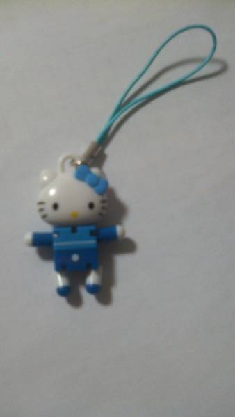 ハローキティ ストラップ 水色 手足が動く 新品未使用保管拍卖