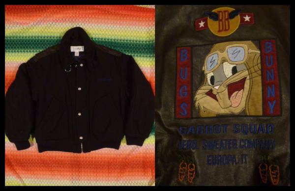 激レア! 即決価格 イタリア製 バックスバニー 97 スタジャン サイズ48 ジャケット 犬柄 希少 革 レザー ヴィンテージ拍卖