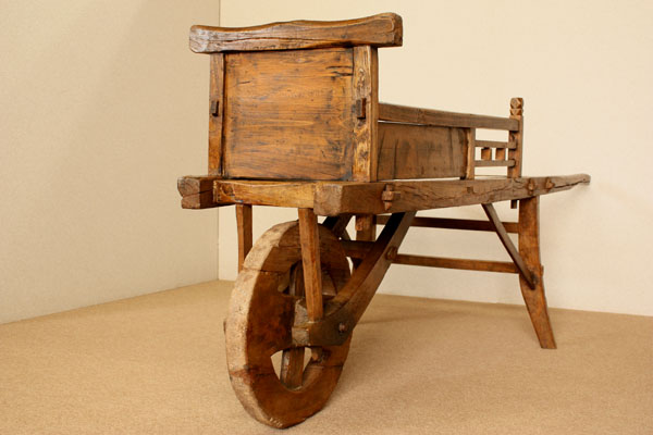 『癒し』アンティーク*アジアン*◇古い一輪車*無垢*北欧st拍卖