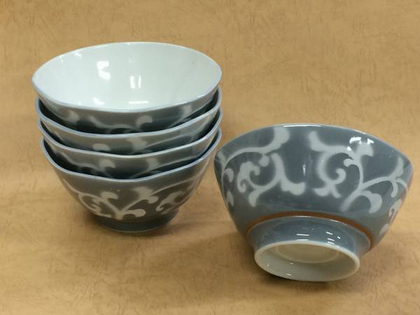 新品5個セット 9組45個有【即決】モダンな タコ唐草 刺身鉢拍卖