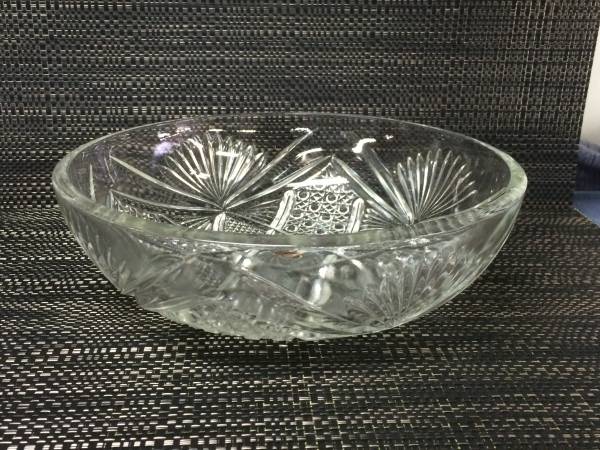 新品【即決】ガラス 浅鉢 23cm 大鉢 新品 昭和レトロ 2個可拍卖
