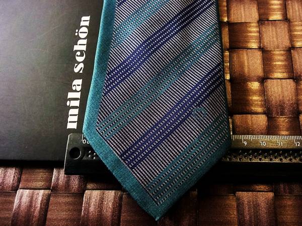 【良品】y6329ミラショーンのロゴ・ネクタイ●拍卖