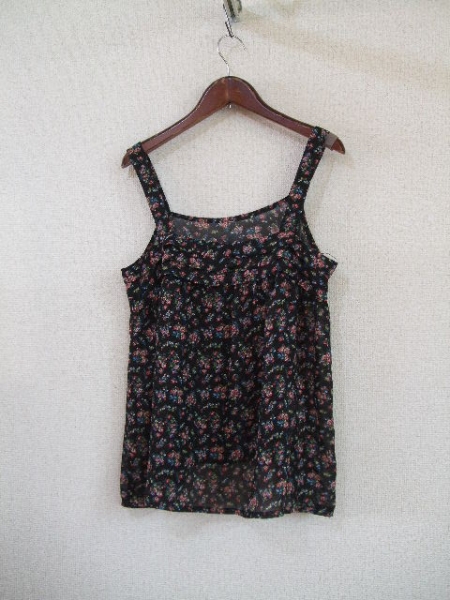 PAGEBOY黒花柄シフォンキャミソール(USED)72015)拍卖