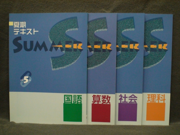 ★ 即発送 ★ 新品 夏期 講習 テキスト 4教科セット 5年 解答付拍卖