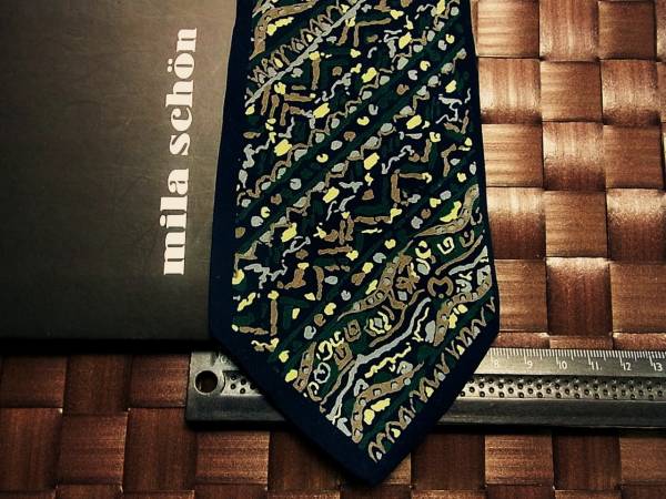 【良品】y6637ミラショーンのロゴ・ネクタイ●拍卖