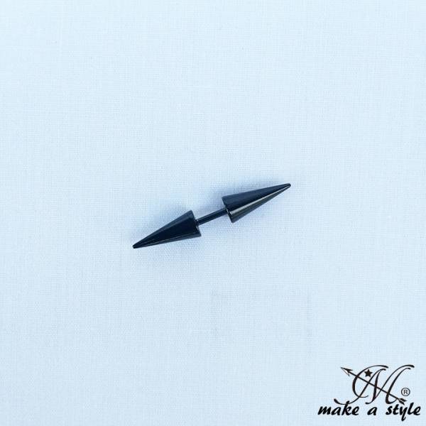 刺 鋲 トゲ 針 パンク スタッズ HIPHOP ピアス ブラック 黒 664拍卖