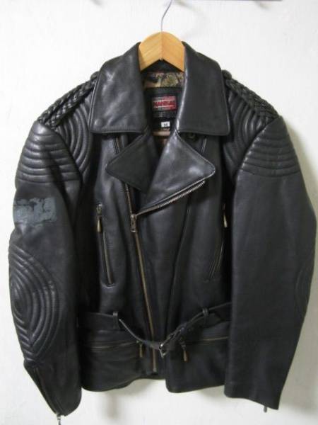 南海 ナンカイ 本革レザーパッド付きロングダブルライダース Mサイズ拍卖