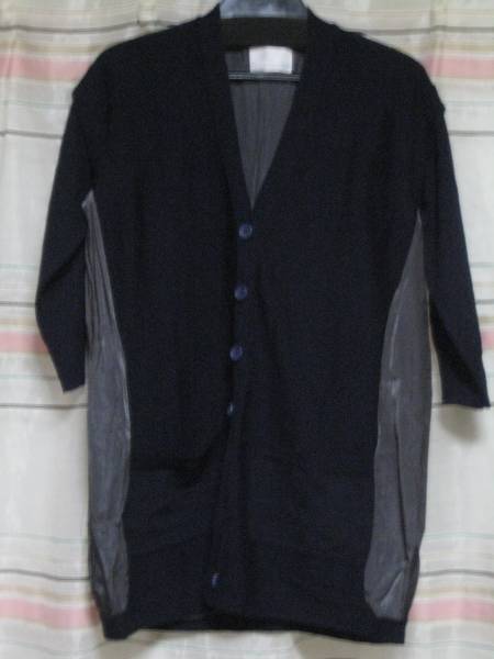 アーバンリサーチ バックサテン 切替え ニットカーディガン拍卖