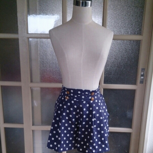 ByeByeドット柄水玉キュロットショートパンツ拍卖