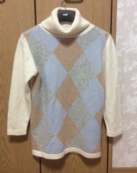 美品 SANTA BARBARA ニット グレー アーガイル 9 アンゴラ拍卖