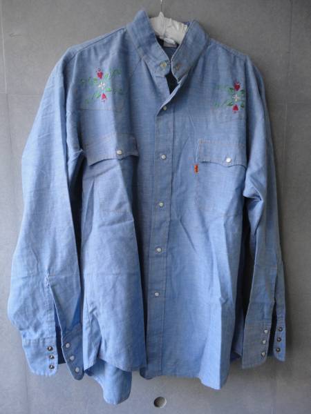 ★70s ヴィンテージ フランス リーバイス 刺繍 シャツ ブラウス拍卖