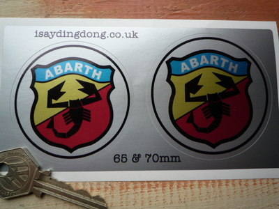 送料無料 Abarth Round アバルト ステッカーセット 65mm,70mm拍卖