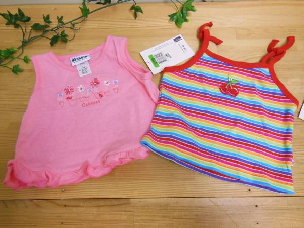 新品☆OshKosh オシュコシュ☆Tシャツキャミ2点 ベビー80/90拍卖