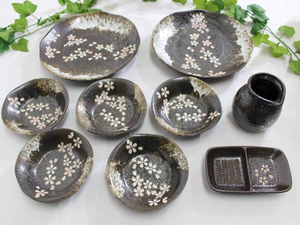 未使用*ヤマハル*てんぷら揃 大皿2枚 鉢5客 薬味入れ つゆ入れ拍卖