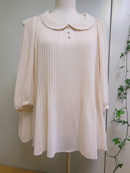 ■RopePicnic ロペピクニック■プリーツシフォンブラウス38拍卖