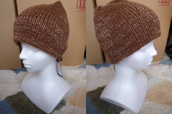 茶色 ニット帽 帽子拍卖