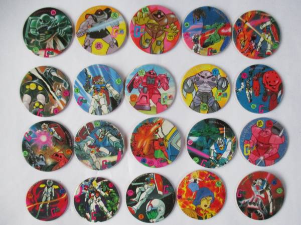 昭和 レトロ 当時物 丸 面子 メンコ めんこ ガンダム 20枚 中古2拍卖