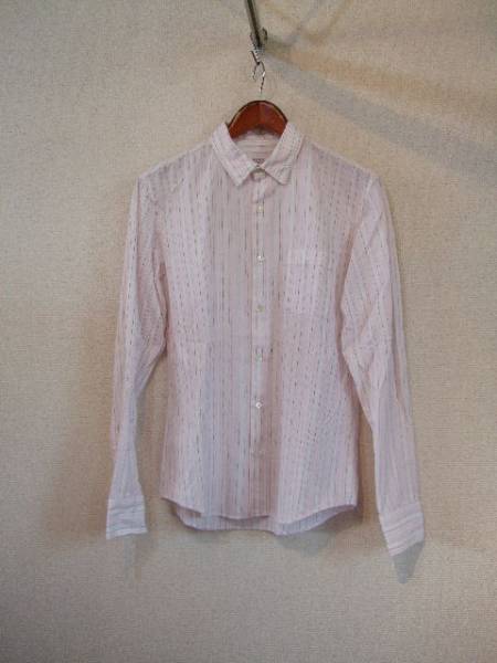 MEN’SMELROSEピンク系ストライプ長袖シャツ(USED)62114)拍卖