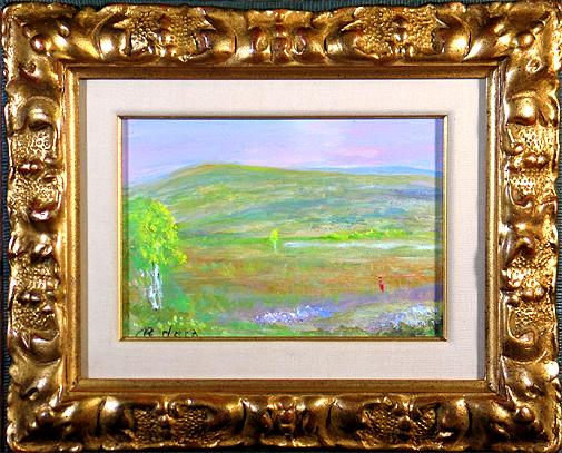 原良次(高原風景 サムホール)油彩画 真作 Acre拍卖