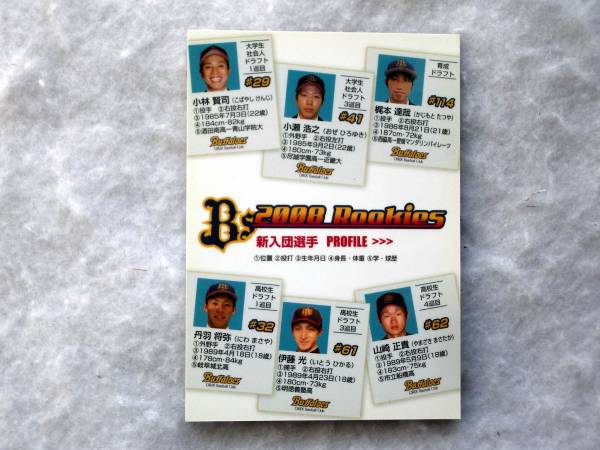 オリックス・バファローズ 2008ルーキーカード 伊藤光 非売品 希少拍卖