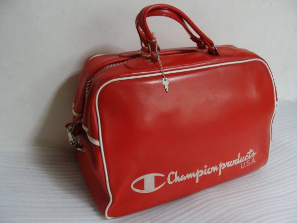 ヴィンテージ 70年代 チャンピオン鍵付 スポーツボストン 赤色拍卖