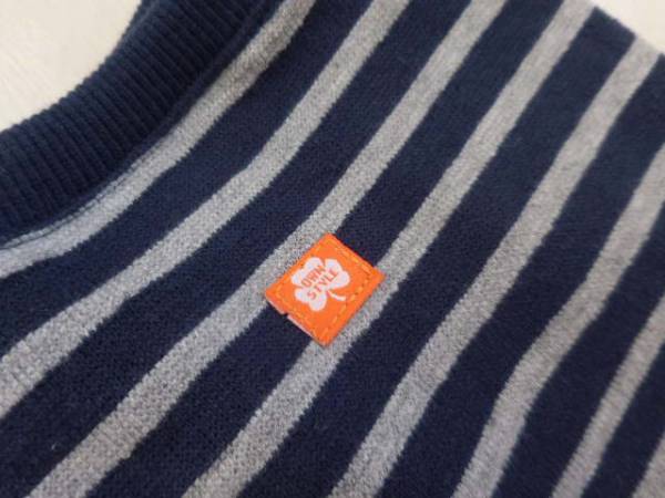 【S】SALE 犬服ドッグウエアハンドメイド裏起毛秋冬紺色ボーダー拍卖