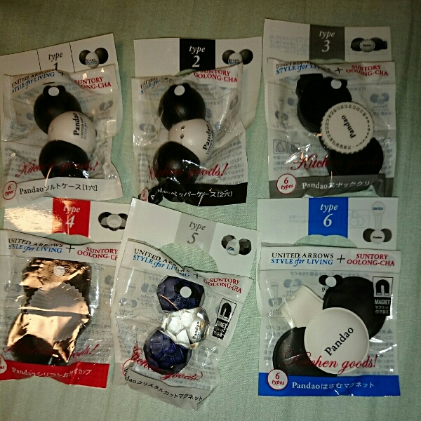 サントリーウーロン茶パンダオキッチングッズ全6種類拍卖