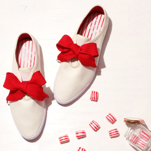 27cm●アディダス オリジナルス アトモス リレース ロー 白 赤 adidas RELACE LOW S82856 フラットシューズ りぼん かわいい拍卖