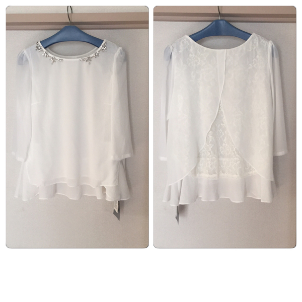 新品タグ付きリランドチュール Rirandture 裾フリルブラウス拍卖