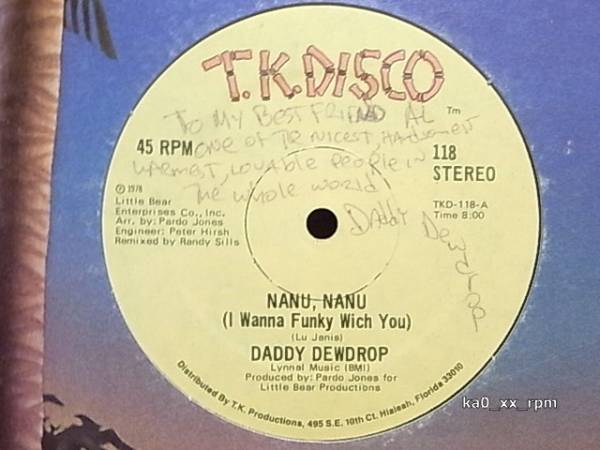 ★☆Daddy Dewdrop「Nanu, Nanu (I Wanna Funky Wich You)」☆★5点以上で送料無料!!!拍卖