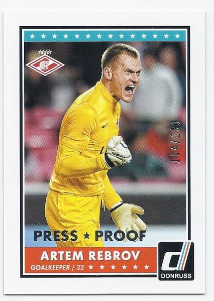 2015 Donruss Soccer Artem Rebrov Silver Press Proof /199拍卖
