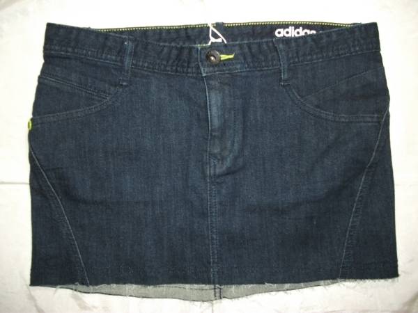 新品即決adidasアディダス STR デニムスカート 30インチ Dブルー X43652拍卖