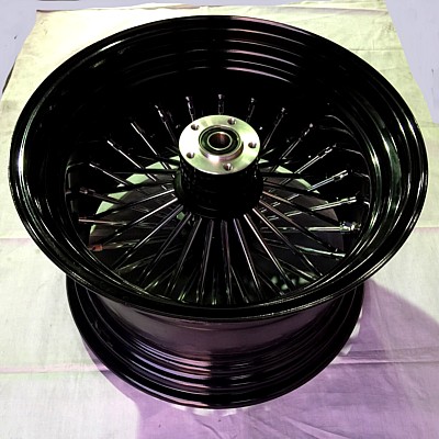 ファットスポーク ホイール 18インチ-10.5J ワイドタイヤ用 リア 18インチ バガー ツインカム ミルウォーキーエイト ブレイクアウト エボ 拍卖