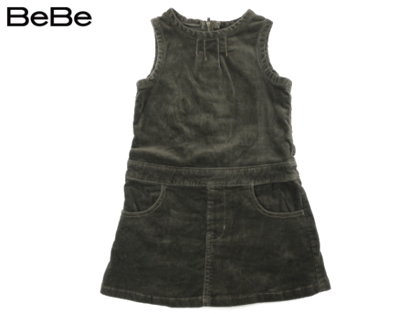 KO169★送料無料 美品★e.a.B ベベ★ベロアワンピース100拍卖