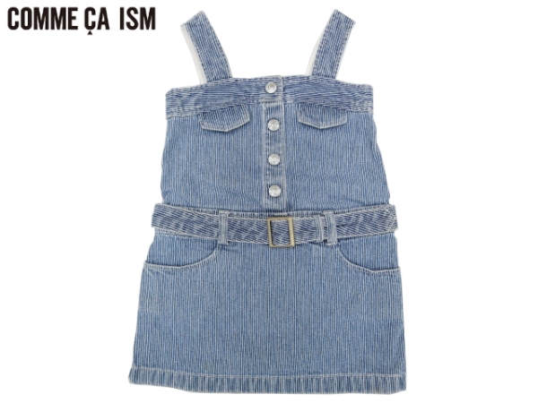 KO278★送料無料★COMME CA ISM★ヒッコリーワンピース90拍卖