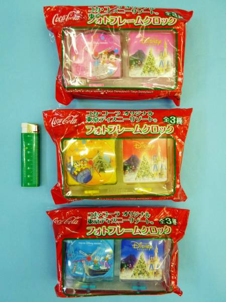★TDR*コカコーラオリジナル*フォトフレームクロック3種セット★拍卖