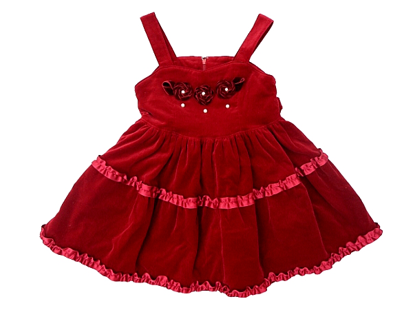 KO326★美品★プリンセスローズ★高級ベルベットワンピース 120拍卖