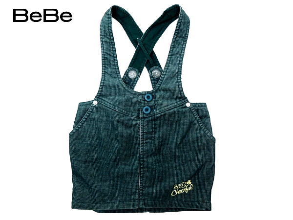 KO310★送料無料 美品★eaB ベベ★秋冬春ジャンパースカート 100拍卖