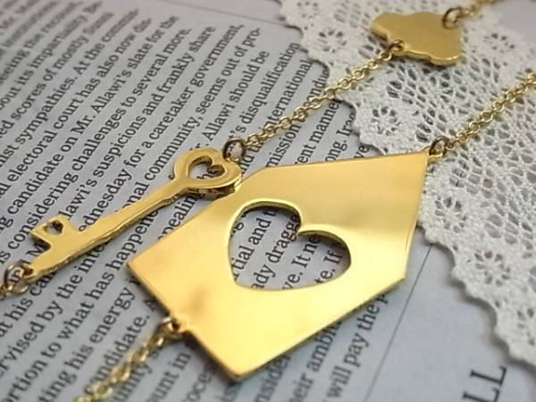 ★新品★Lovely ハート&キーネックレス拍卖