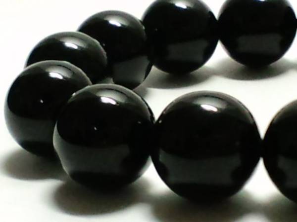 天然ブラックオニキス14ミリ§拍卖