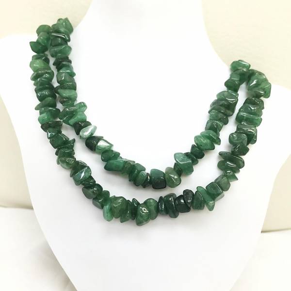 【ネックレス】約80cm アベンチュリンのような雰囲気 緑 ストーン ロングネックレス拍卖