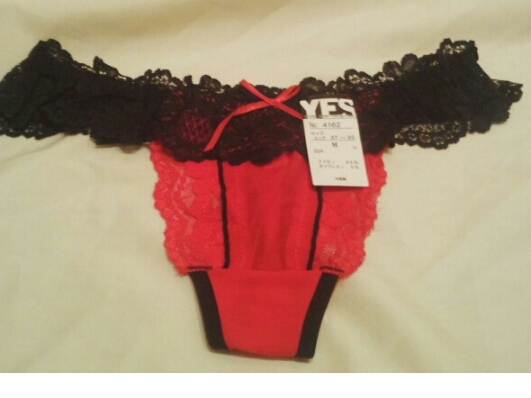 新品未使用:YES【ブラック×レッド】Tバック拍卖