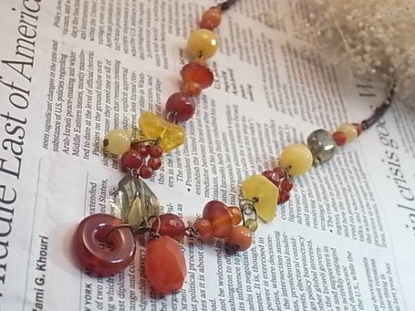 ♪40%OFFsale♪\1980- \1190 ガーネット・アゲートネックレス拍卖