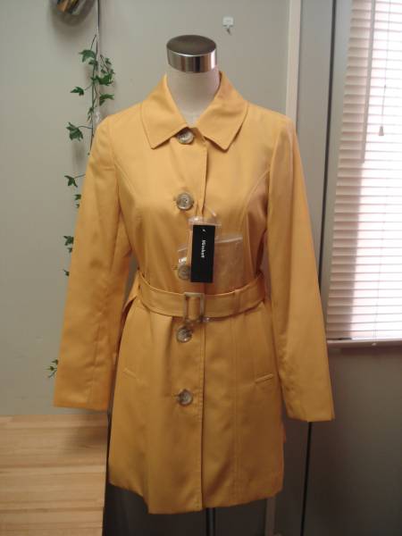 新品訳あり★Minskatt★裏小花柄 スプリングコート イエロー 9号拍卖