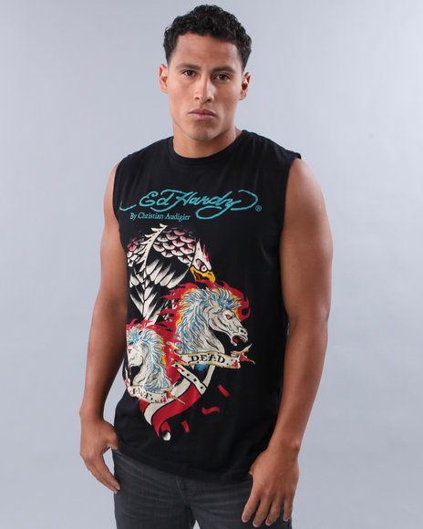 エドハーディEd HardyイーグルUSAタンクトップ新品本物Mセレブ拍卖