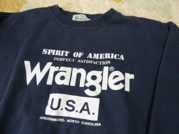 Wrangler ラングラー 紺 スウェット デカロゴ トレーナー Mサイズ拍卖