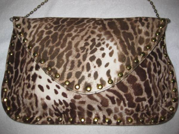 ★美品/USED★/豹柄ショルダーBAG★37×24cm★拍卖