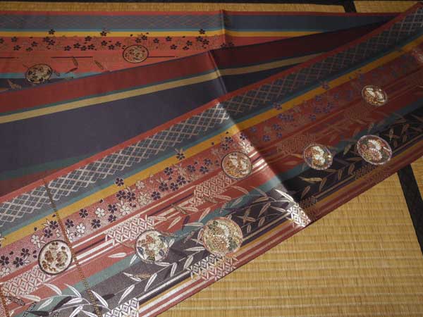 正絹 新品・未仕立て品 「大正浪漫」 袋帯 美品 -六通-拍卖