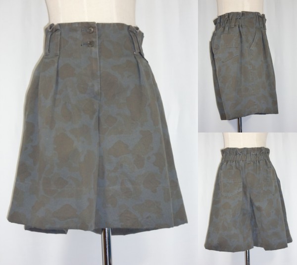 ●○ 40 (L) キュロット 新品 春秋冬 カーキブル迷彩 日本 ○●拍卖