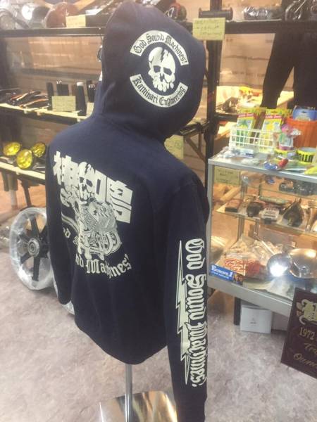 神鳴オリジナルGOD SOUND MACHINES!SKULLパーカー 350SS拍卖